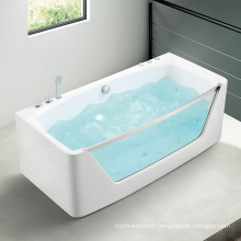 Apartment Hotel Bathroom Single Tempered Glass Side Acrylic Bathtub